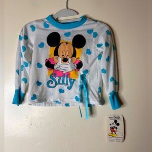 Vintage Disney Mickey Mouse top for girls